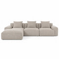 Sofa modułowa narożna tkanina beżowa