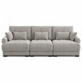 Modułowa sofa 3-osobowa z szarego sztruksu