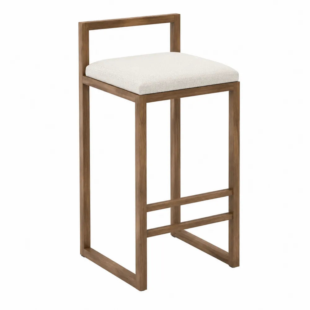 Hoker barowy drewno dębowe tkanina 75 cm
