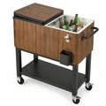 Wózek z Chłodziarką na Kółkach z Drewna i Stali 110L