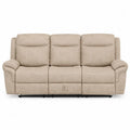 Skórzana Sofa Trzyosobowa z Regulowanymi Oparciami 220 cm